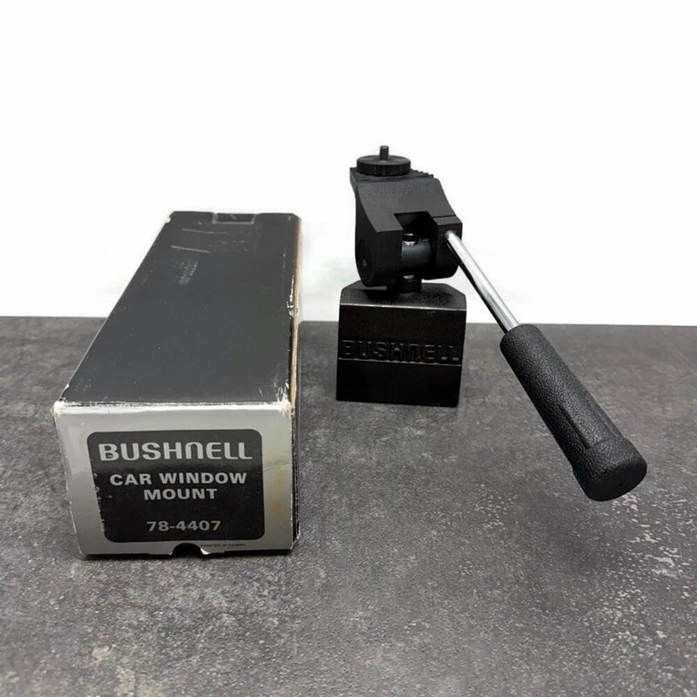 New Bushnell 78-4407 Black Steel Car Window Spotting Scope Mount + Original Box
